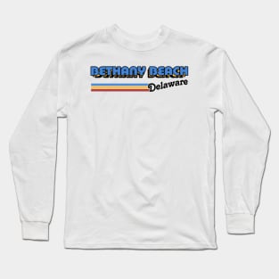 Bethany Beach, Delaware / / Retro Style Design Long Sleeve T-Shirt